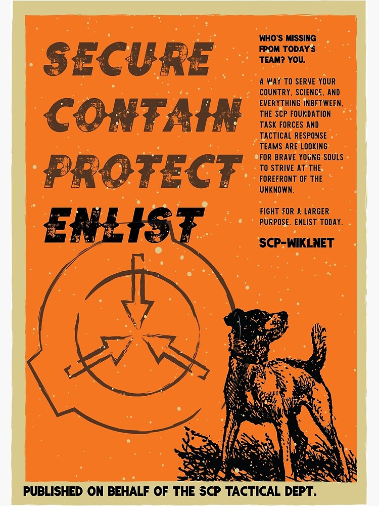 Vintage SCP Containment Team Recruitment  Poster for Sale by  vandalmakesstuf