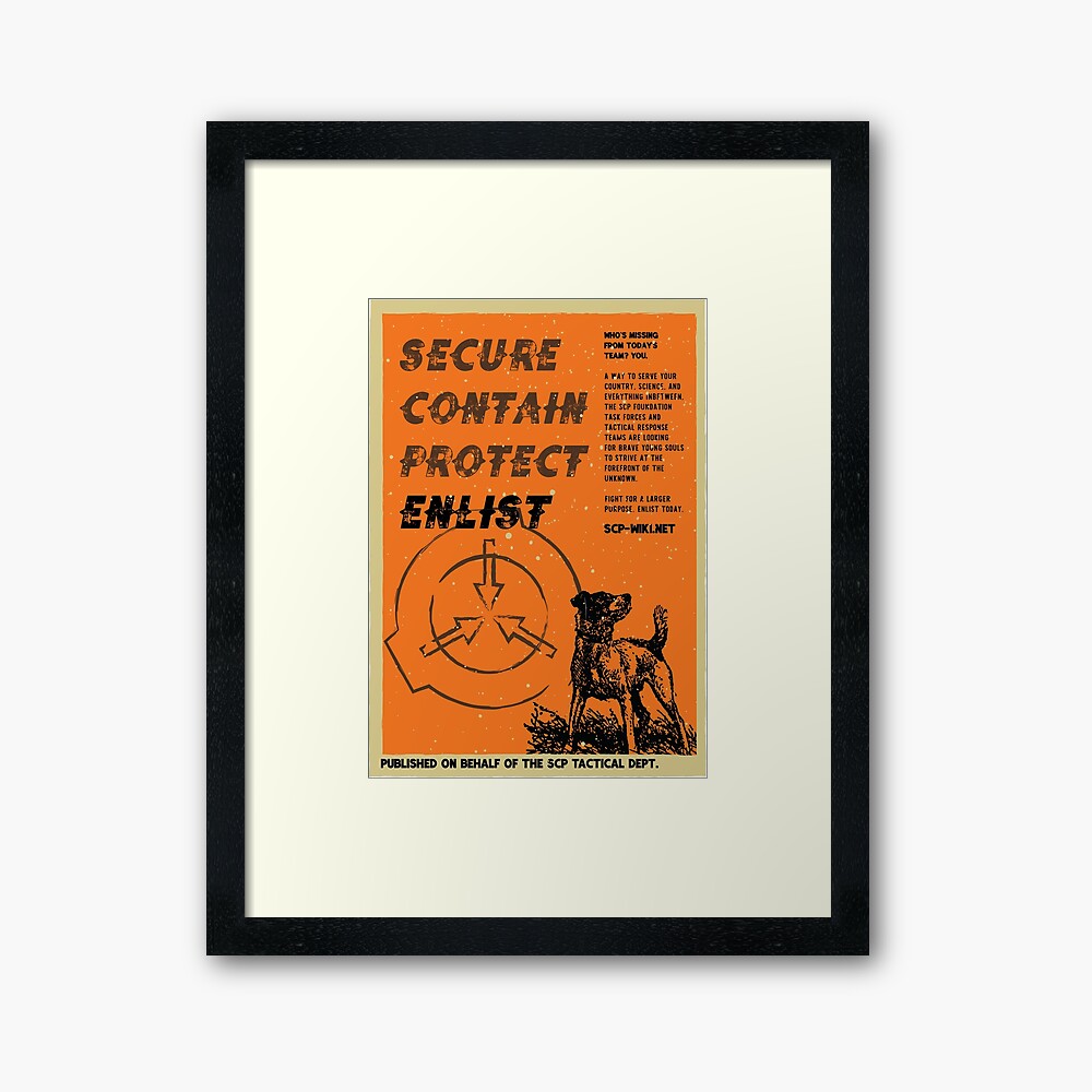 Vintage Scp Containment Team Recruitment Framed Art Print By