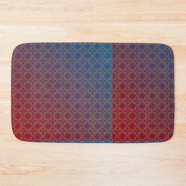 Item preview, Maroon and blue floral pattern designed and sold by ikshvaku.
