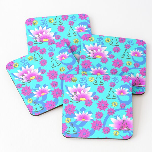 Item preview, Yoga and Meditation - Aqua and Magenta  designed and sold by GargoyleSentry.