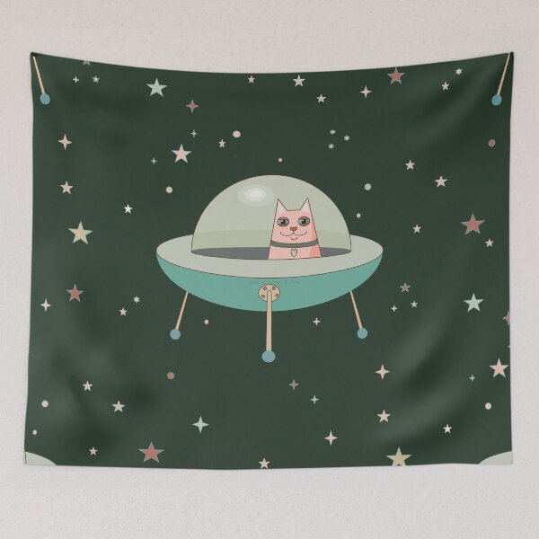 Item preview, CAT IN SPACE SHIP designed and sold by Jean Gregory Evans.