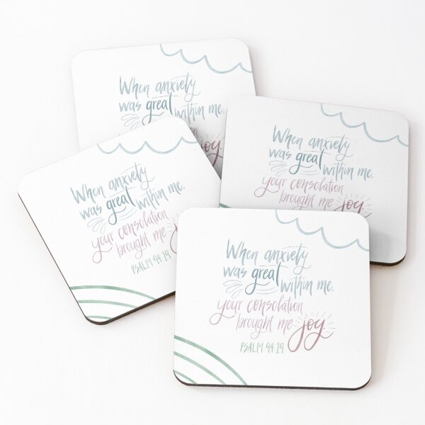 Item preview, ‭‭Psalm‬ ‭94:19‬ - When anxiety was great within me, your consolation brought me joy designed and sold by cinw.
