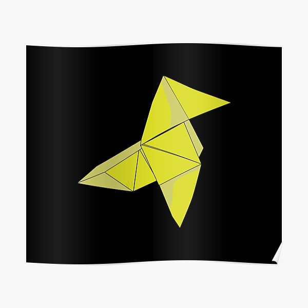 Money heist Yellow Origami Poster