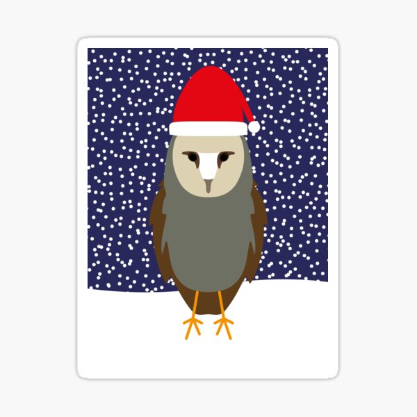 NDVH Christmas Owl Sticker