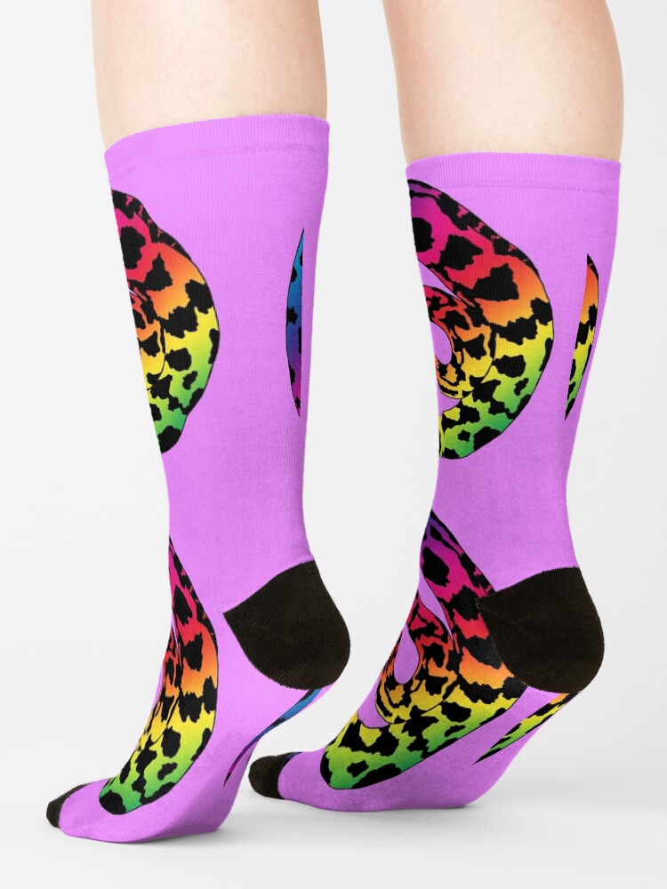 "Rainbow Jungle Carpet Python" Socks for Sale by TinkerandBone Redbubble