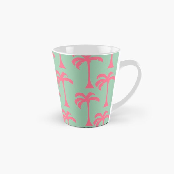 Item preview, Bright Pink Palm Trees on Seafoam Green  designed and sold by Blkstrawberry.