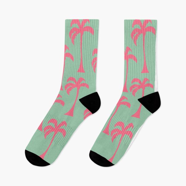 Item preview, Bright Pink Palm Trees on Seafoam Green  designed and sold by Blkstrawberry.