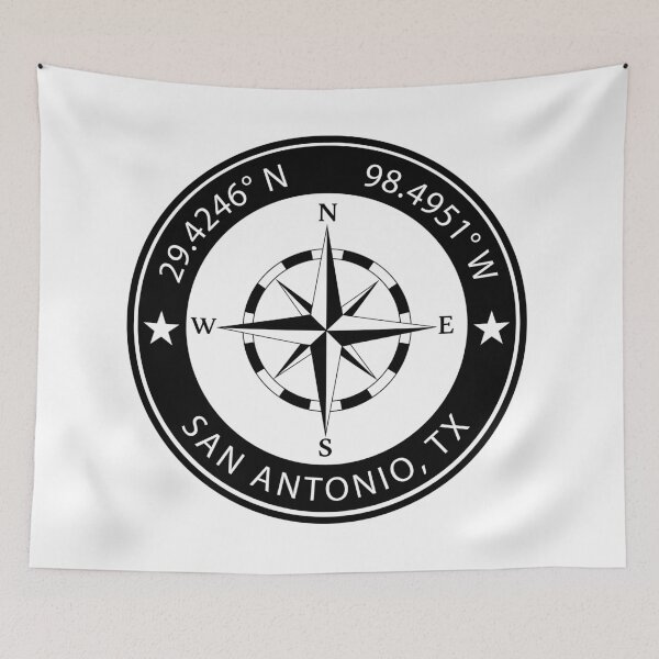Item preview, San Antonio, Texas Geographical Coordinates designed and sold by TeeOhGraphics.