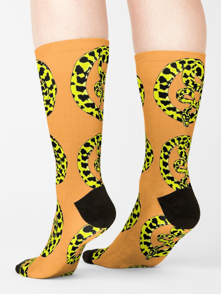 "Jungle Carpet Python" Socks by TinkerandBone Redbubble