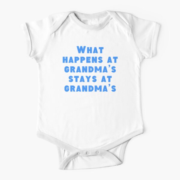 What Happens At Nanny/'s Stays Blue Pink Cotton Bodysuit Baby Present Grandchild