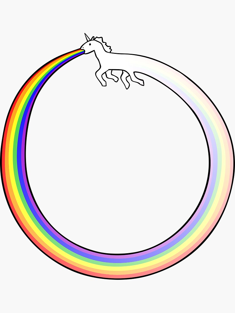 Ouroboros Unicorn Rainbow Vomit by jezkemp