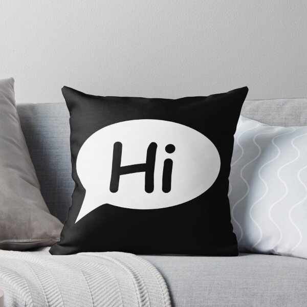 Item preview, Hi Speech Bubble Black and White designed and sold by Izzy Clarence.
