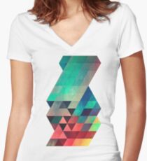 whw nyyds yt Women's Fitted V-Neck T-Shirt