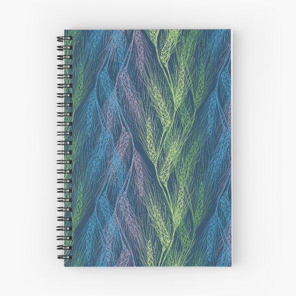 Item preview, Wheat ears lacy seamless pattern blue green lilac. Wild herbs. Wild life designed and sold by Yulia Chepurova.