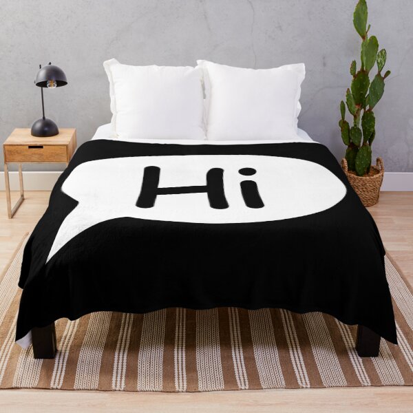Item preview, Hi Speech Bubble Black and White designed and sold by Izzy Clarence.