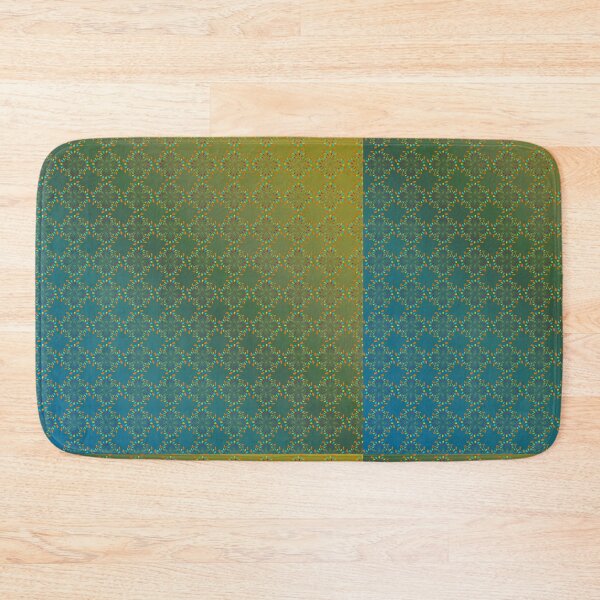 Item preview, Green and blue floral pattern designed and sold by ikshvaku.