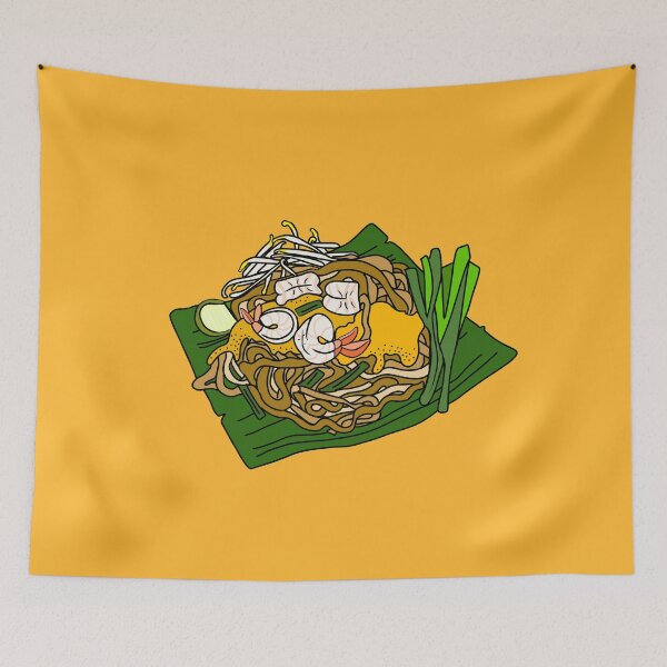 Item preview, Pad Thai Prawn Illustration created by Phoebe Burke designed and sold by Ayarat Burke.