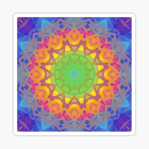 Item preview, Neon Rainbow Kaleidoscope Pattern  designed and sold by Art-By-Jenna.