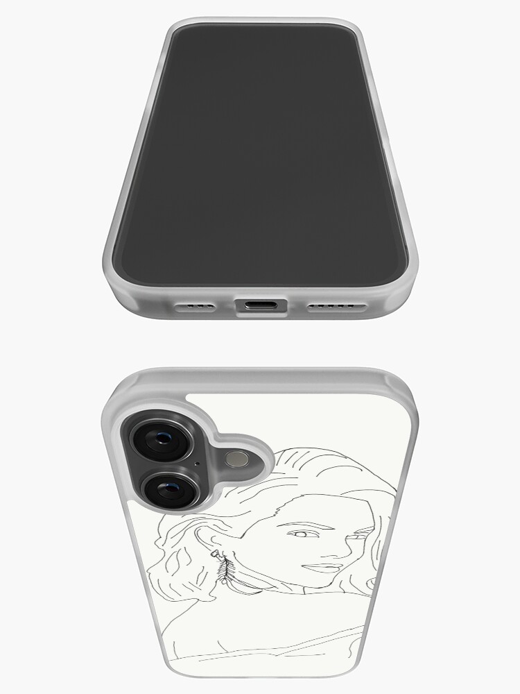 Aperçu 3 sur 5. Coque iPhone avec l'œuvre Croquis de Kendall Jenner créée et vendue par BridgetRose115.