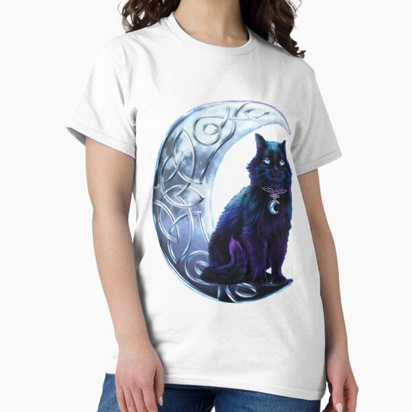 Item preview, Celtic Black Cat on a Crescent Moon designed and sold by Brigid Ashwood.