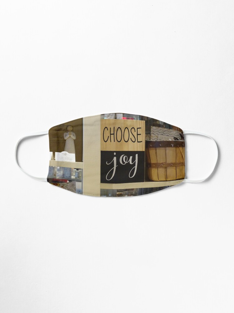 Alternate view of Choose Joy mask, Choose joy pin, Postive message Mask