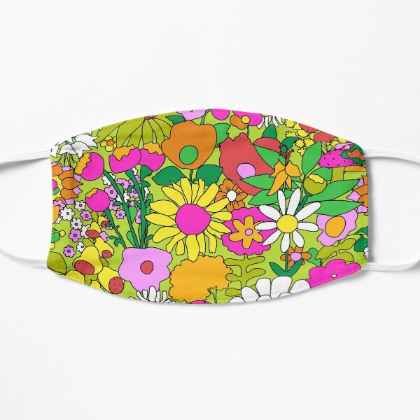 60's Groovy Garden in Lime Green Mask