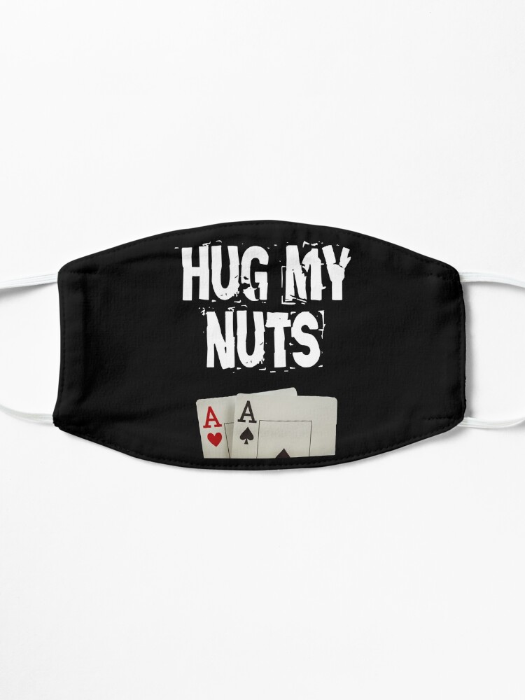 Alternate view of Hug my nuts design Mask