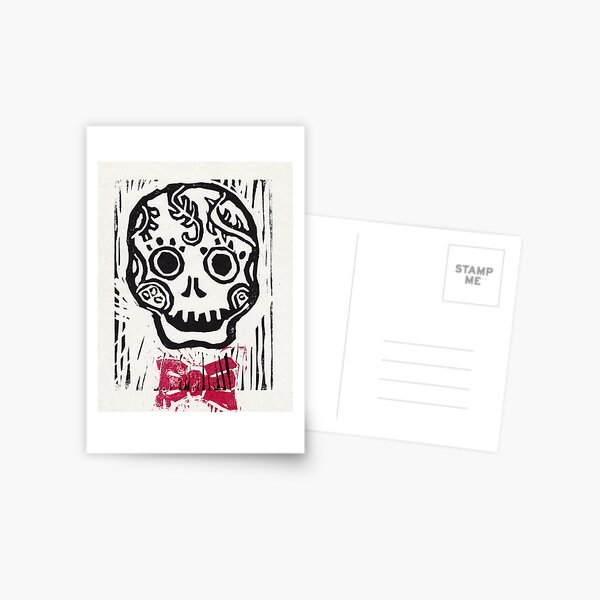 Dandy Skull with Bowtie Postcard