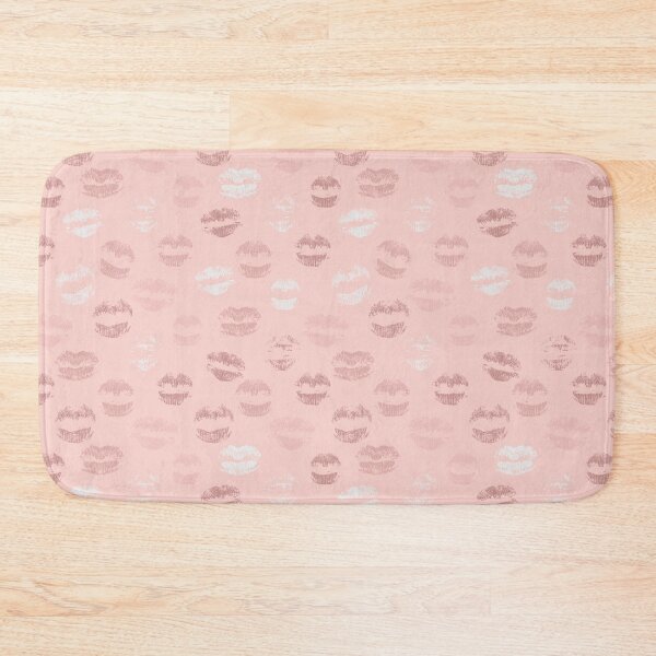 Item preview, Peach Pink Lip Kisses Print designed and sold by newburyboutique.