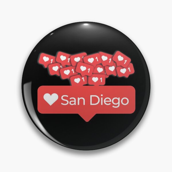 Item preview, Love My San Diego California Notification Hearts designed and sold by elhefe.