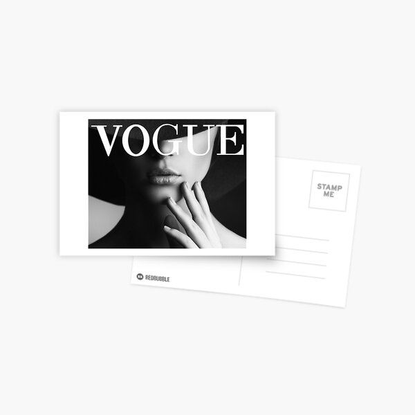 Black and White Vogue model poster Postcard