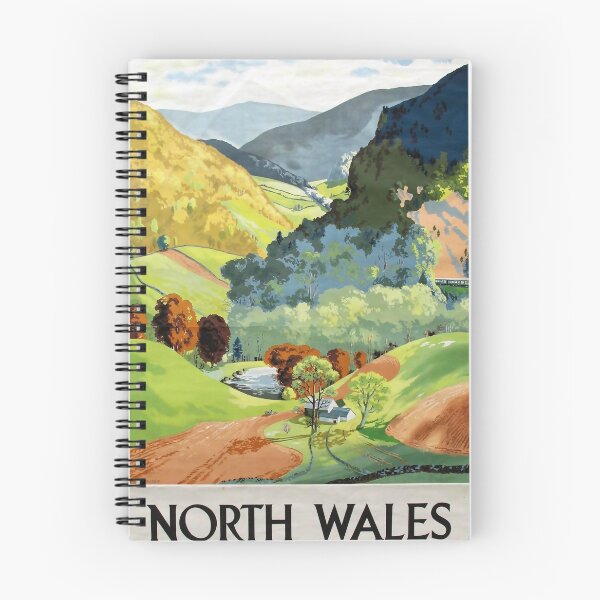 Item preview, North Wales vintage travel poster designed and sold by stickart-marek.