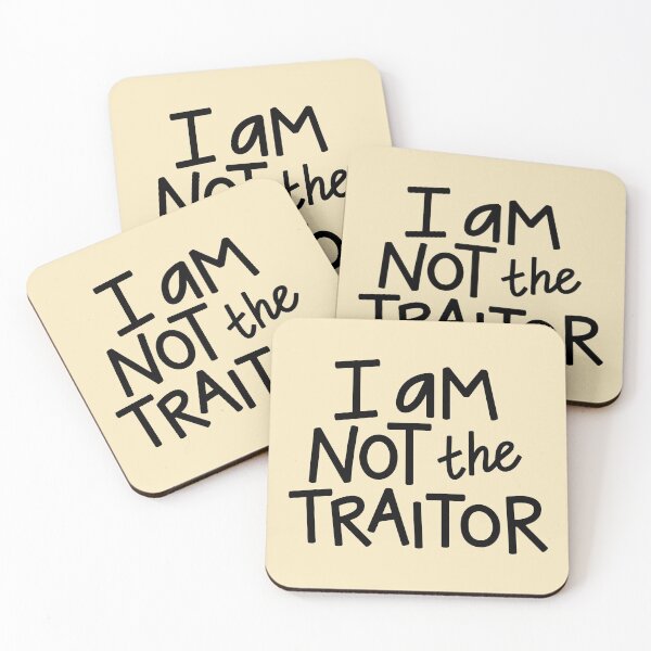 Item preview, I am not the traitor - black letters designed and sold by inklaura.