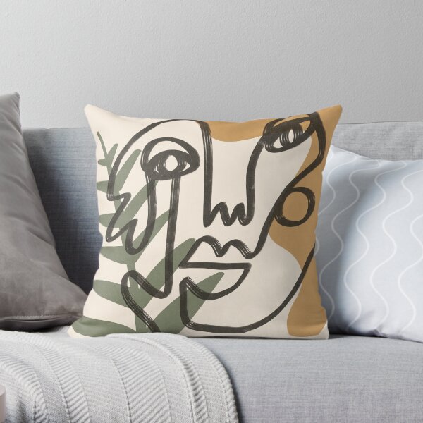 Abstract faces (#3) Throw Pillow