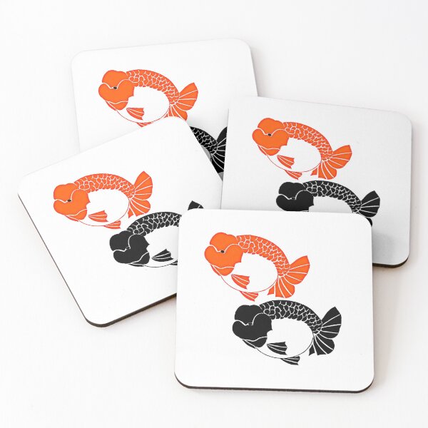 Item preview, Ranchu Goldfish Side View Logo Pair designed and sold by Nosnah.