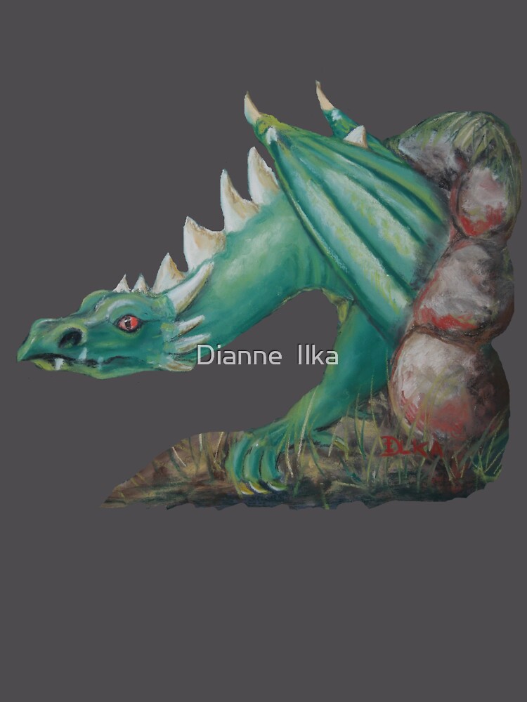 Thumbnail 6 von 6, Premium Oversized Pullover, Forest Dragon (with background removed) designt und verkauft von pixie76.