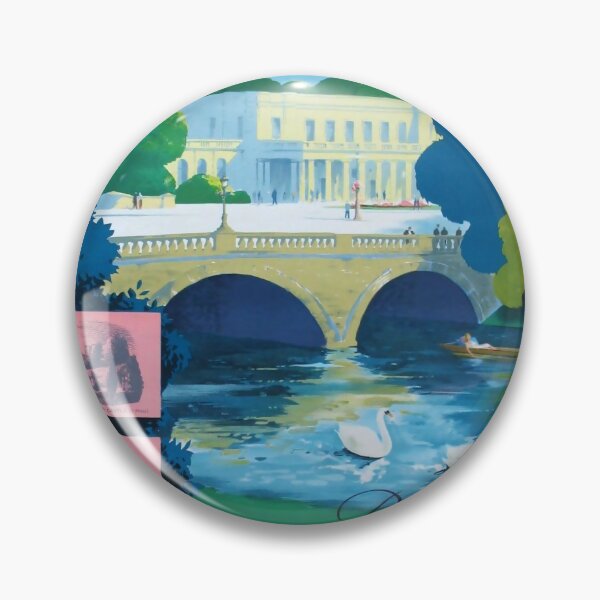 Item preview, Leamington Spas vintage travel poster designed and sold by stickart-marek.