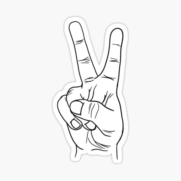 Peace Fingers Deuces Stickers for Sale | Redbubble