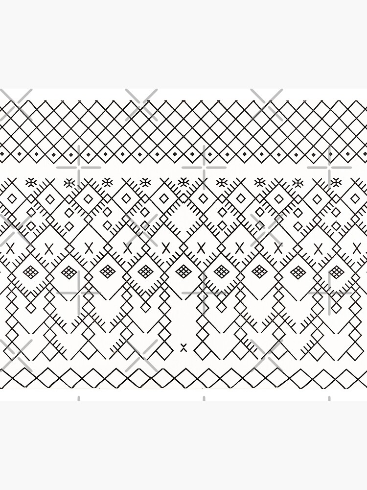 White Anthro Farmhouse & Rustic Boho White Color Bereber Moroccan Artwork by Arteresting