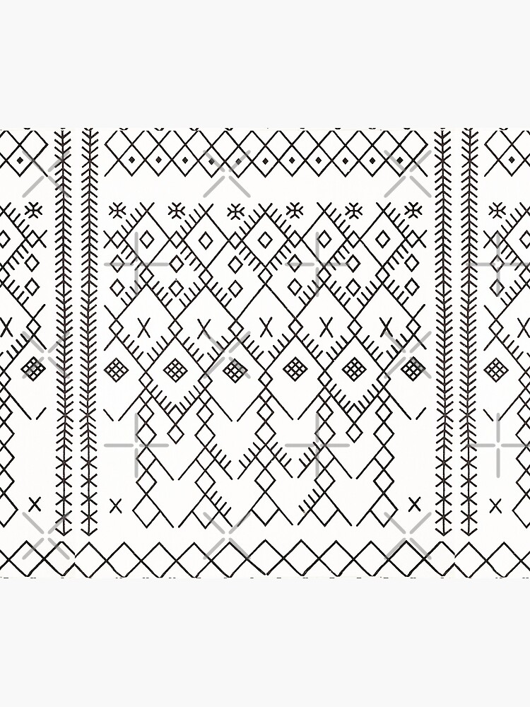 White Anthro Farmhouse & Rustic Boho White Color Bereber Moroccan Artwork by Arteresting