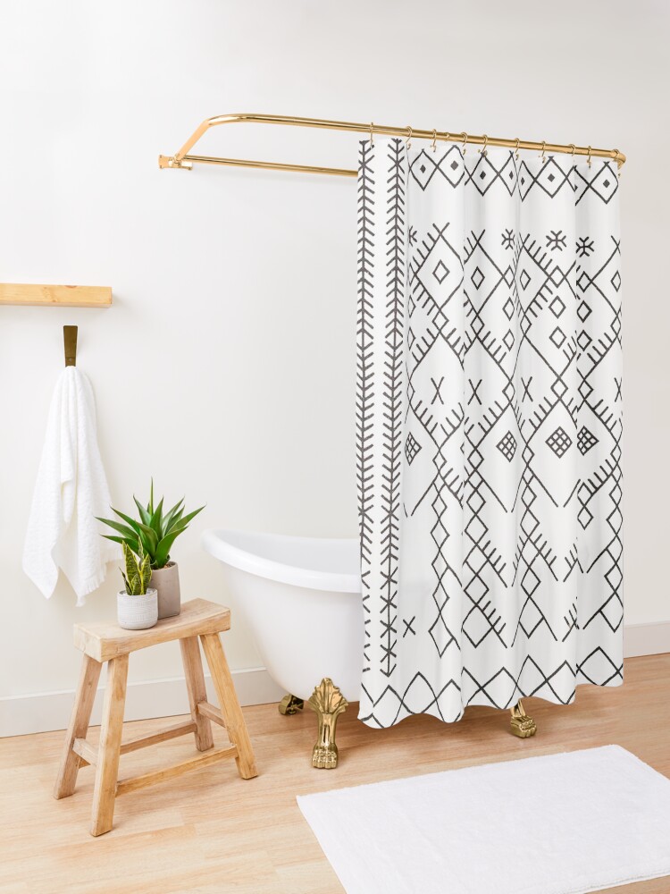 "White Anthro Farmhouse & Rustic Boho White Color Bereber Moroccan