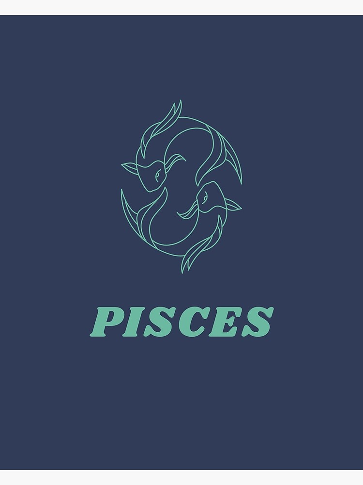 Pisces Fish Blue Zodiac Sign Symbol