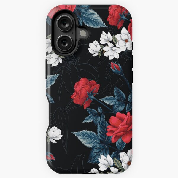 Item preview, Red White Roses Floral Pattern designed and sold by noirty.