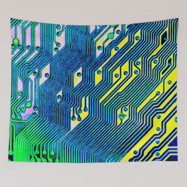 Item preview, Psychedelic Computer Circuit Board designed and sold by GrudleBay.