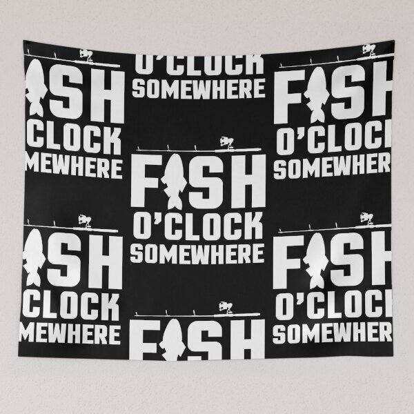 Item preview, Fish O'clock fish angler fishing rod gift designed and sold by redshirtz.