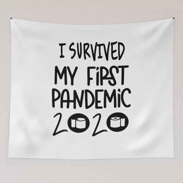 Item preview, I Survived First Pandemic 2020 funny pandemic quote for new babeis designed and sold by aghlessan.