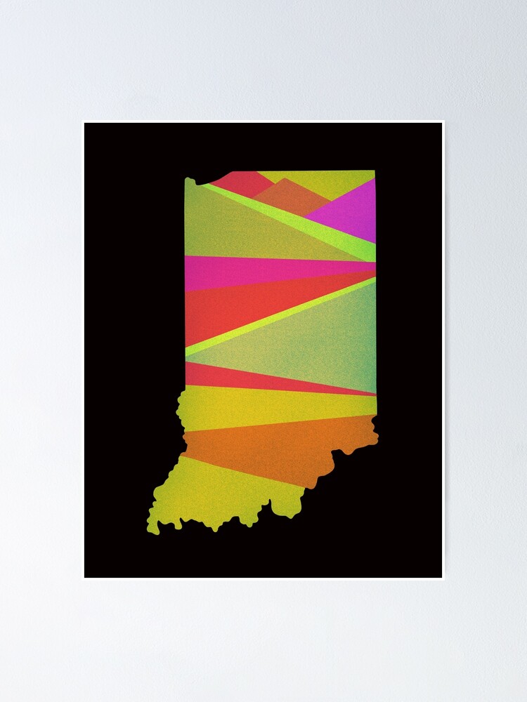 Alternate view of Retro Indiana Love Poster