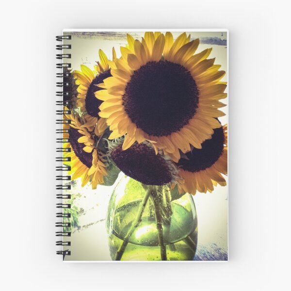 Item preview, Sunflowers in Green Glass designed and sold by Barbara E Wyeth.