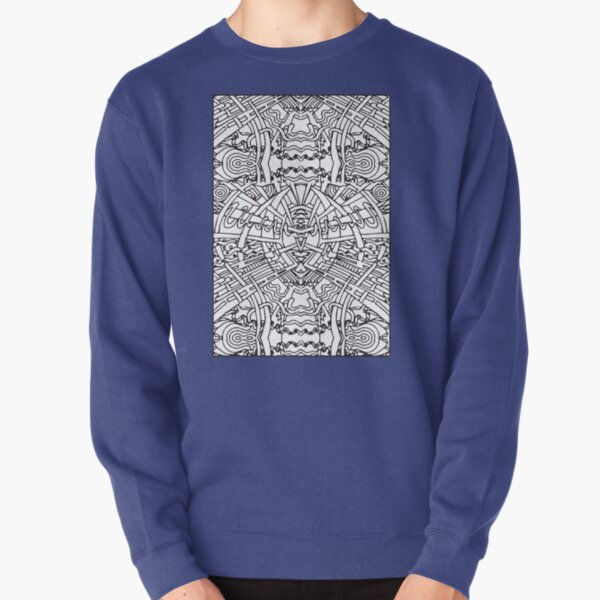 Woven Through Pullover Sweatshirt