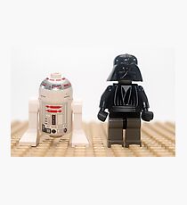 Star wars action figure Darth Vader and R2D2 Photographic Print